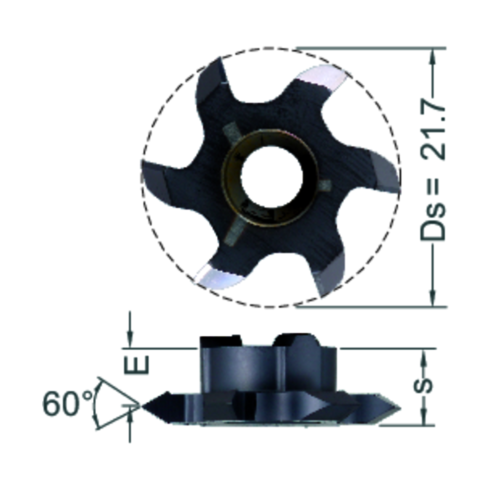 Schneideinsatz Z622.0720.01 metrisch ISO Teilprofil 1-2mm Z=6 HC8620